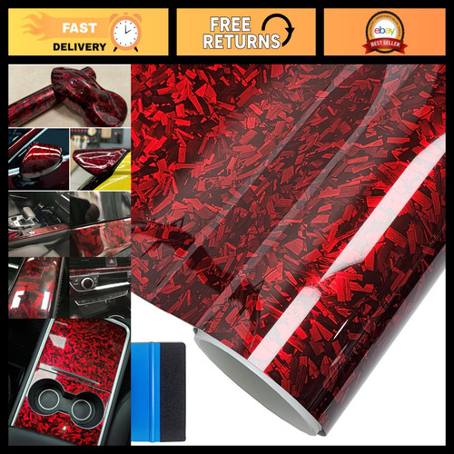 Gloss red forged carbon - gloss, fiber